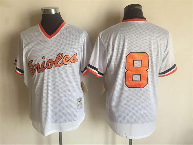 2017 MLB Baltimore Orioles #8 Cal Ripken White Throwback Jerseys1->baltimore orioles->MLB Jersey